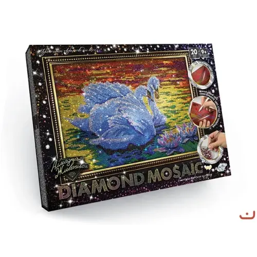 Алмазна живопис "DIAMOND MOSAIC", "Лебідь"