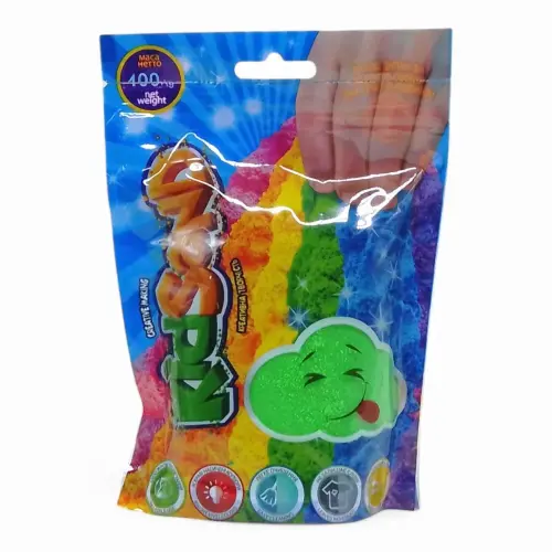 Кинетический песок "KidSand" зеленый, в пакете, 400 г