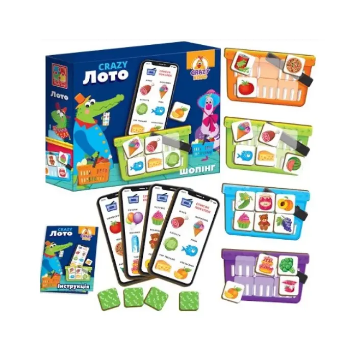 Настольная игра "Crazy KoKo: Лото Шоппинг" (укр)