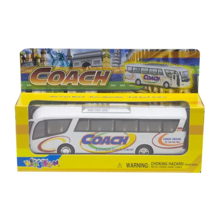 Інерційний автобус "Coach" (білий)