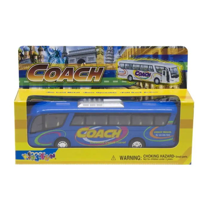 Инерционный автобус "Coach" (синий)