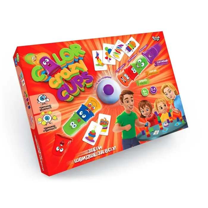 Настольная развлекательная игра "Color Crazy Cups", укр