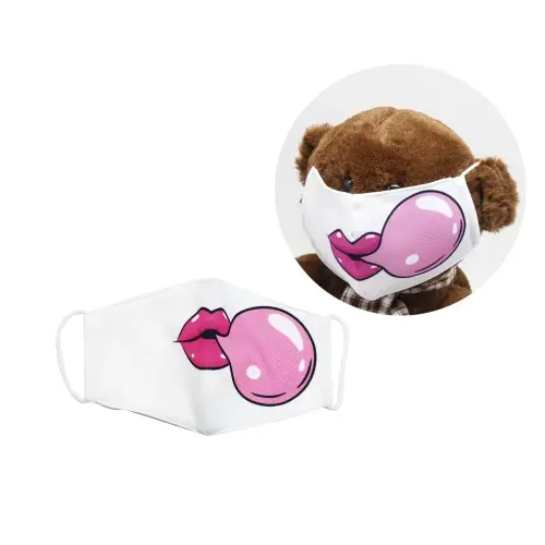Багаторазова 4-х шарова захисна маска "Bubble Gum" розмір 3, 7-14 років (білий)