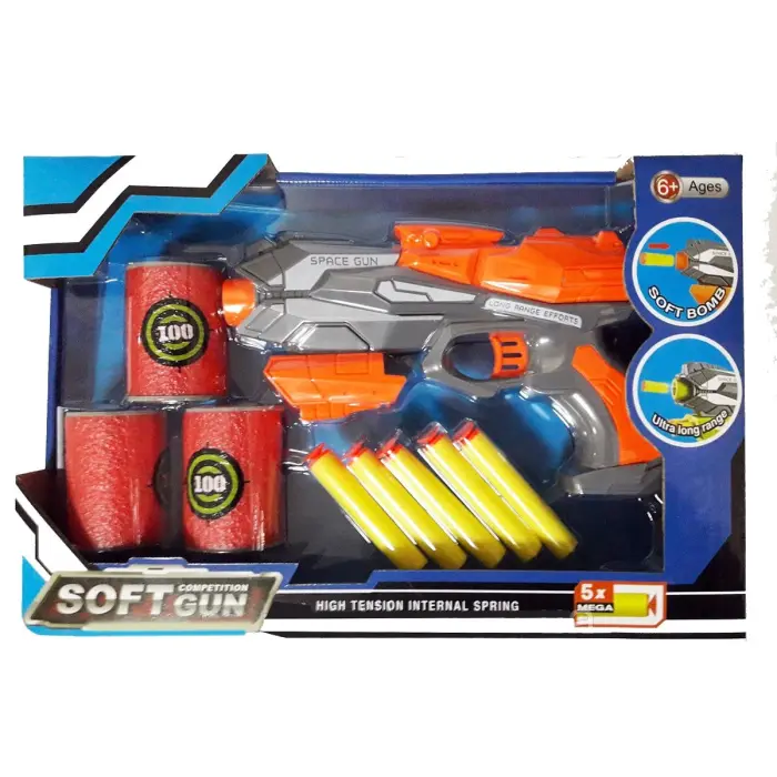 Игровой набор "Бластер Space Gun" с мягкими патронами и мишенями