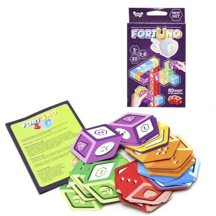 Настольная игра "FortUno ZOO 3D", укр