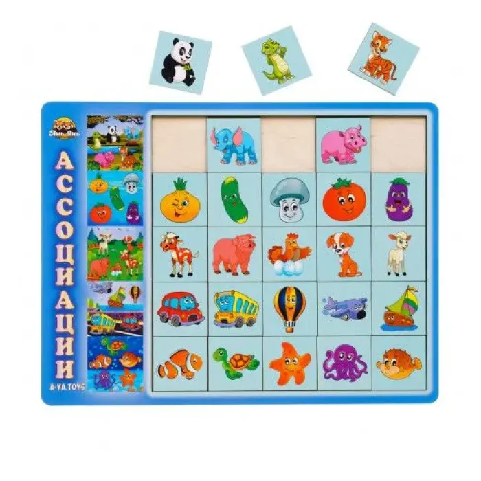 Деревянная игра "Ассоциации", картинки