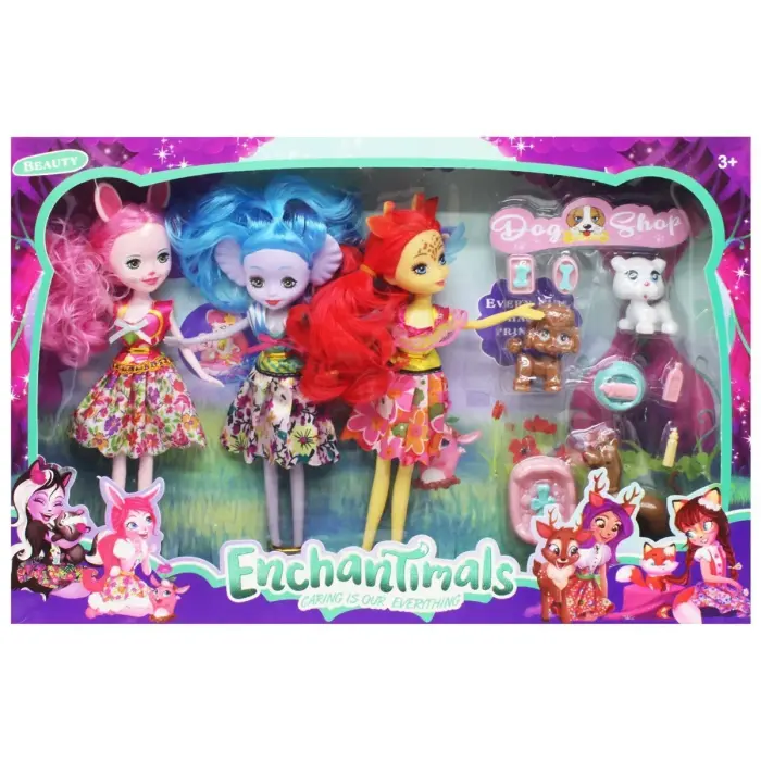 Уцінка. Набір ляльок "Enchantimals" - відпала голова біля ляльки з червоним волоссям