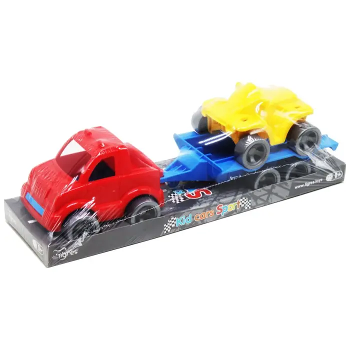 Набір авто "Kid cars Sport" (машинка червона + жовтий квадроцикл)