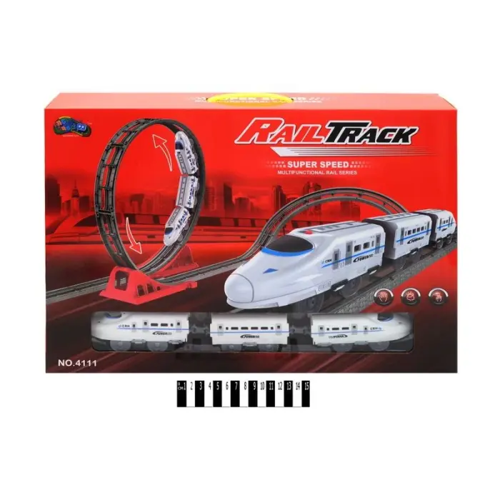 Уценка. Железная дорога "Rail Track", 37 элементов + поезд - не товарный вид