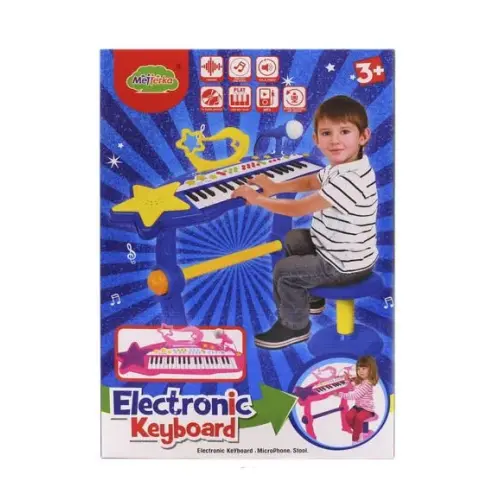 Уцінка. Піаніно зі стільчиком і мікрофоном "Electronic Keyboard" - не вистачає однієї клавіші