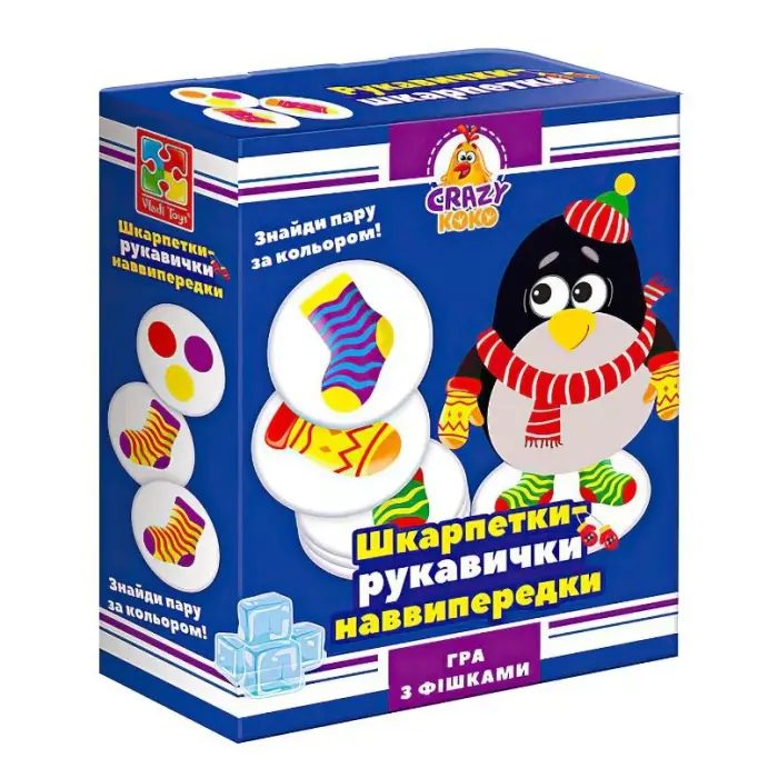 Гра настільна "Crazy Koko: Шкарпетки-рукавички", укр