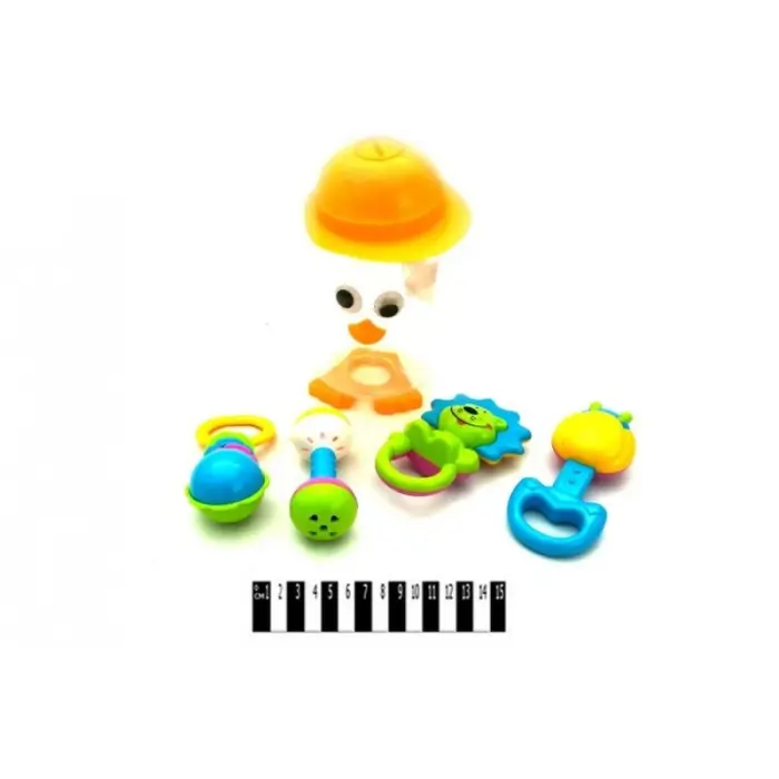 Уцінка. Набір брязкалець в баночці пингвинчика "Baby Playset" (4 шт) - тріснута кришка мʼятий блістер