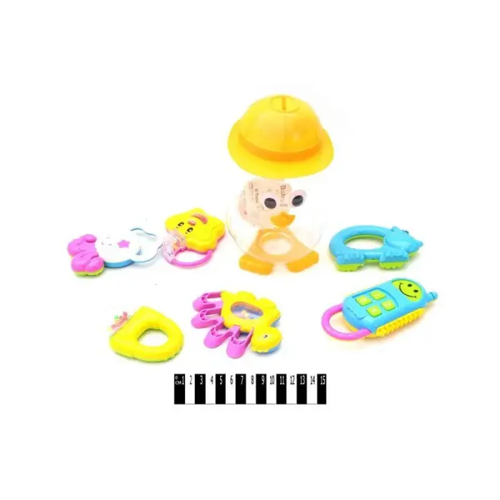 Уцінка. Набір брязкалець в баночці пингвинчика "Baby Playset" (6 шт) - тріснута кришка, мʼятий блістер