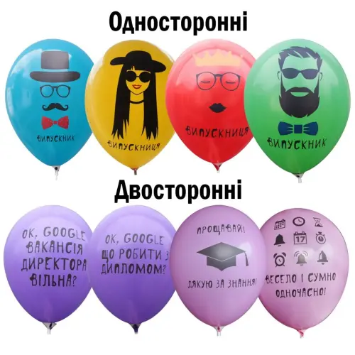 Уценка. Шарик латексный "Выпускник" 12", ассорти (100 штук) - не комплект, нет 7-и шт.