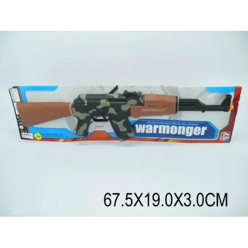 Уценка. Автомат-трещетка 802A (1051706) (48шт/2) на планшетке 67,5*19*3см - Не работает курок, не трещит