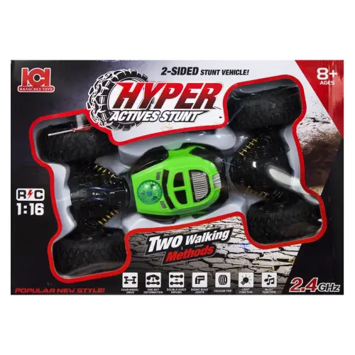 Уцінка. Машинка-перевертень на радіоуправлінні "HYPER" (зелений) - не працює пульт