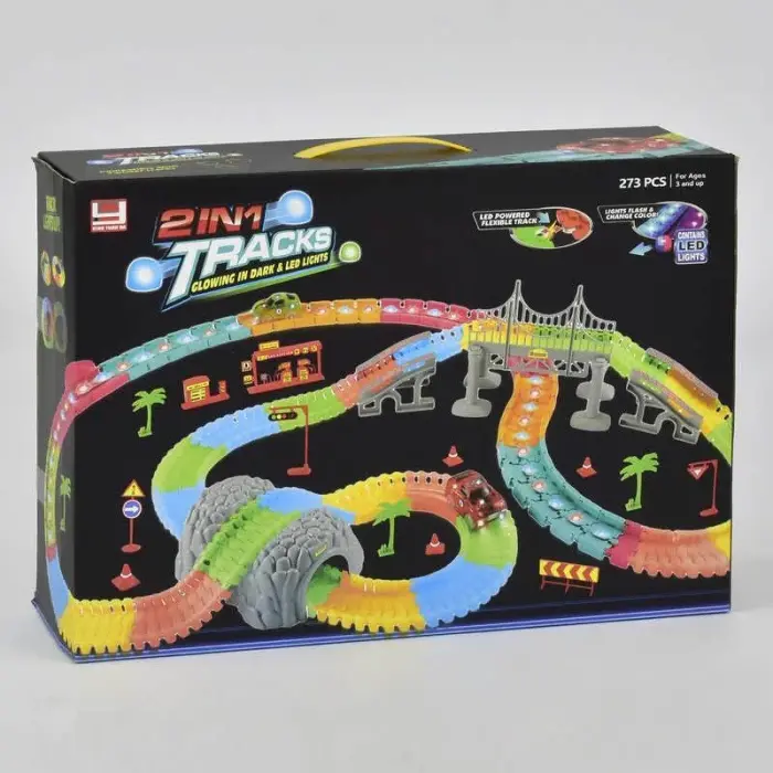 Уцінка. Дитячий гоночний LED трек "Magic Track" 2 в 1 - не товарний вигляд