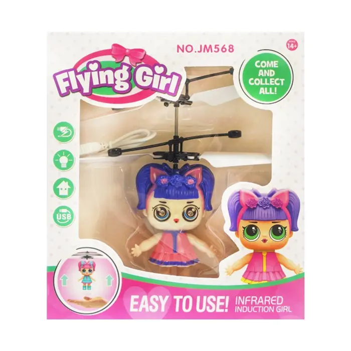 Уцінка. КВАДРОКОПТЕР "FLYING GIRL" (З ФІОЛЕТОВИМ ВОЛОССЯМ) (SV-130) - Не товарний вигляд