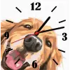 Годинник-картина за номерами "Песик", 30х30 см