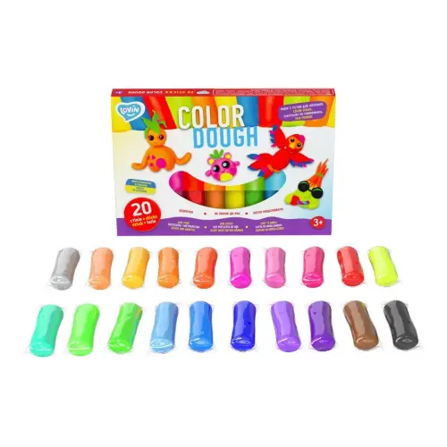 Набір для ліплення з тістом "Lovin Color Dough", 20 стіків