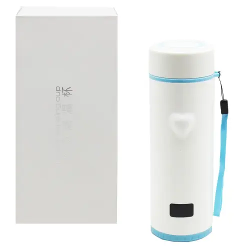 Уцінка. Термос "Heart Sensing Cup LED" 360 мл (блакитний) Брудна упаковка, погано тримає температуру