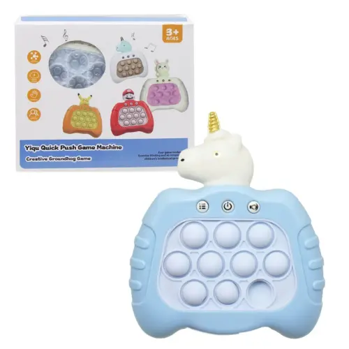 Уцінка. Електронна гра "Finger Press Pop-It Console: Єдиноріг" (блакитний) не йде далі першого рівня