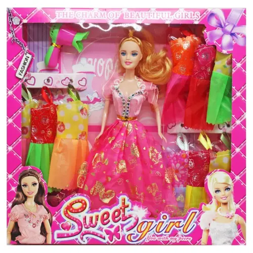 Уцінка. Лялька "Sweet Girl" з гардеробом (28 см) - пошкоджена упаковка