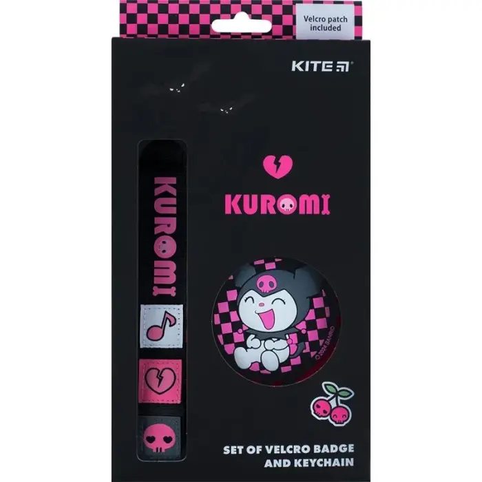 Набор аксессуаров "Kuromi: Бейдж + брелок"