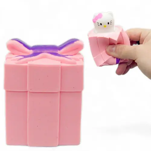 Уцінка. Іграшка-антистрес "Hello Kitty в подарунку" (рожевий) порваний