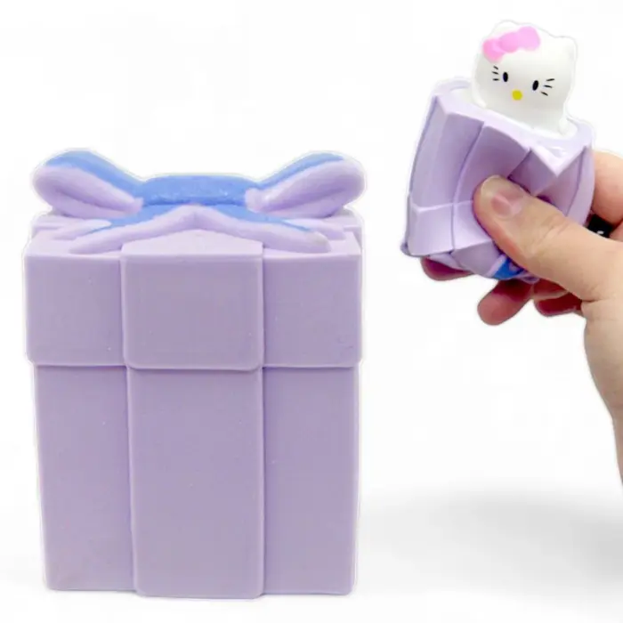 Уцінка. Іграшка-антистрес "Hello Kitty в подарунку" (бузковий) порваний
