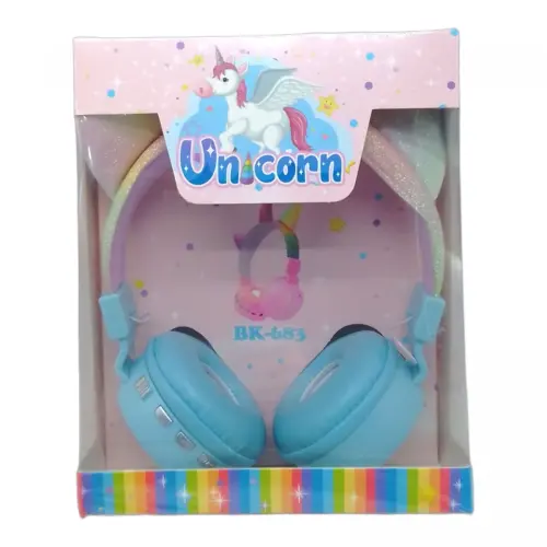 Уцінка. Навушники бездротові "Unicorn" (блакитні) не працює один навушник
