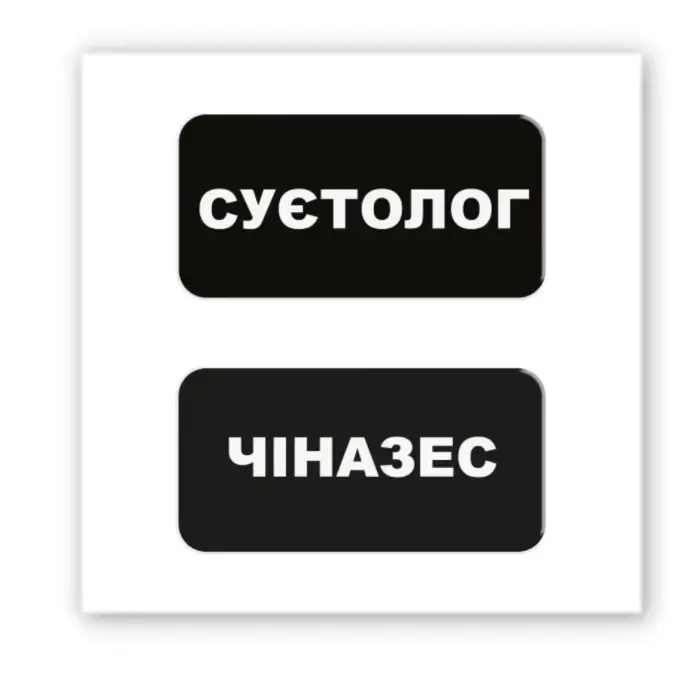 3D стікер "Суєтолог" (ціна за 2 шт)