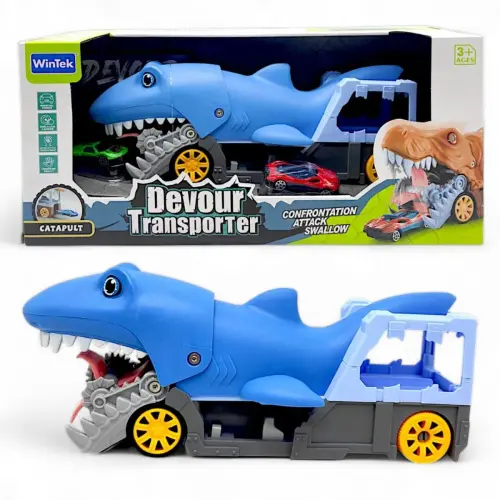 Трейлер із машинками "Devour Transporter: Акула"