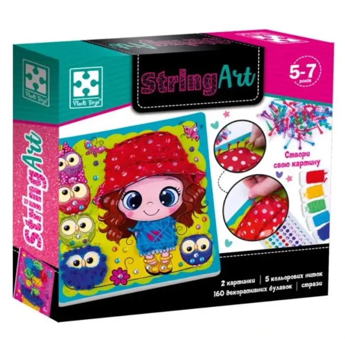 Набір для творчості Vladi Toys cтрінг арт. Сонячна прогулянка.VT4501-20 (укр)