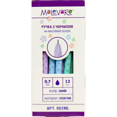 Ручка масляна PASTEL. 0,7 мм. синя, , мікс видів, ціна за 1 штуку