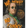 Алмазна мозаїка "Франклін. No money no funny" 40х50 см