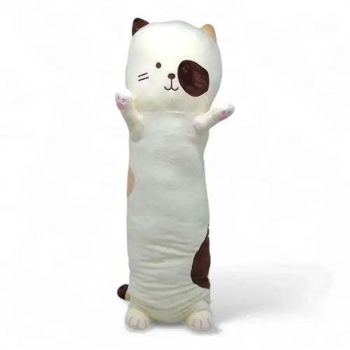 Мягкая игрушка-обнимашка "Кот Батон", 90 см (молочный)