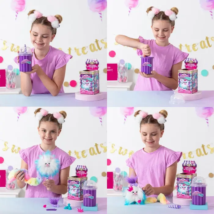 Мʼяка іграшка-сюрприз "Cotton Candykins: Пухнастий улюбленець", блакитний