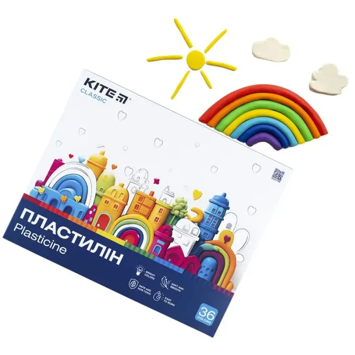 Пластилін, 36 кольорів, 720 г. Kite Classic