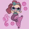 Картина за номерами з фарбами металік "L.O.L. Surprise! Mermaids. Waves" 40х40 см