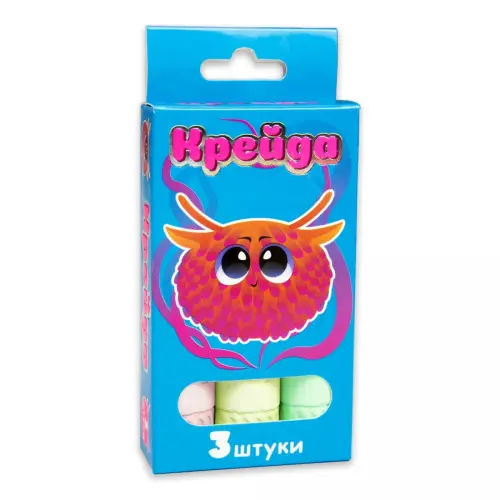 Крейда Куля - 3 штуки, різнокольорова