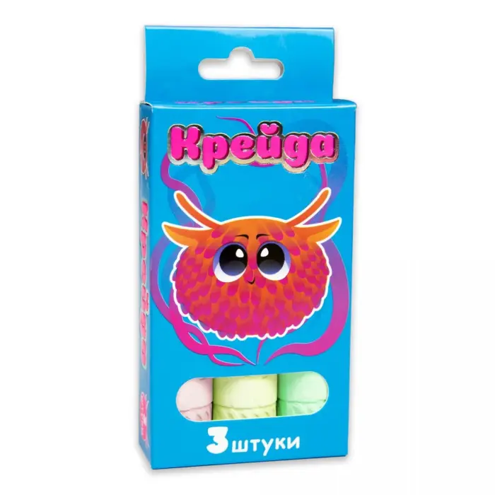 Крейда Куля - 3 штуки, різнокольорова