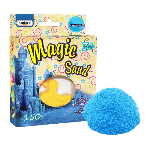 Кінетичний пісок "Magic Sand", з формочкою, 150 г (блакитний)