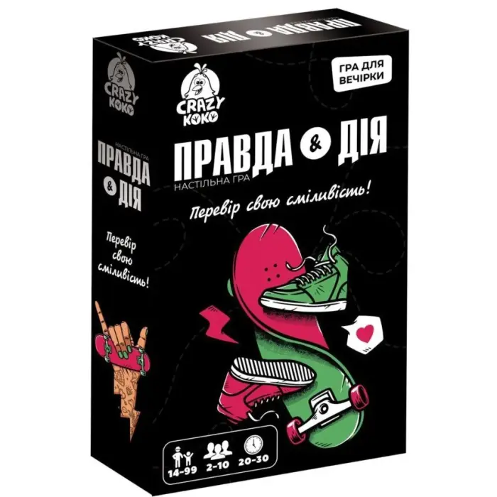 Гра настільна розважальна "Правда або дія" Crazy Koko 14+ (укр)