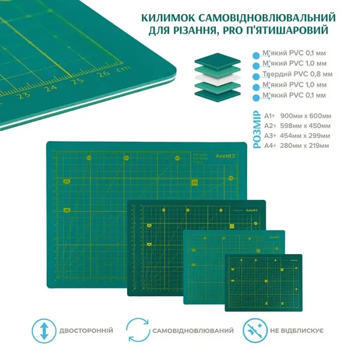 Коврик самовосстанавливающийся для резки,А1, Pro пятислойный