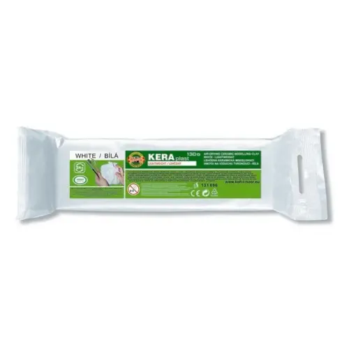 Пластилин Keraplast легкий, белый, 130 г.