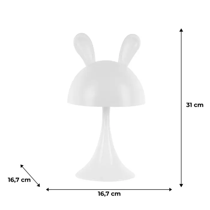 Светильник-ночник LED с аккумулятором Simple Bunny, белый