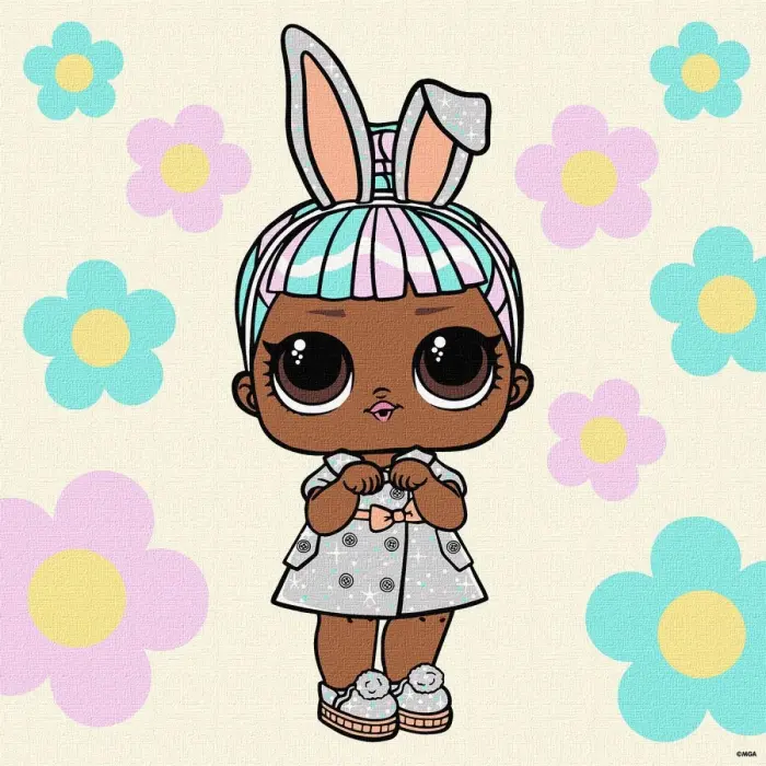 Картина за номерами з фарбами металік "L.O.L. Surprise! Spring Bling Carats" 40х40 см