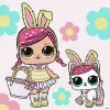 Картина за номерами з фарбами металік "L.O.L. Surprise! Spring Bling Hops with Kittea" 40х40 см