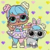 Картина за номерами з фарбами металік "L.O.L. Surprise! TroopSurprise BonBon With HopHop" 40х40 см